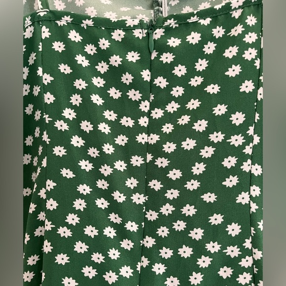 Women's Summer Floral Print Spaghetti Strap Split Thigh Cami Midi Dress Small - Picture 6 of 6